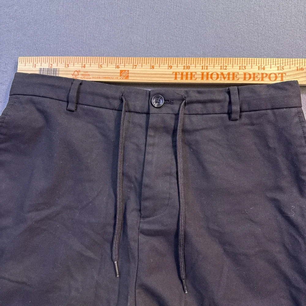 Scotch & Soda Shorts Mens 34 Black Chino Flat Front Stretch Inseam-7.5